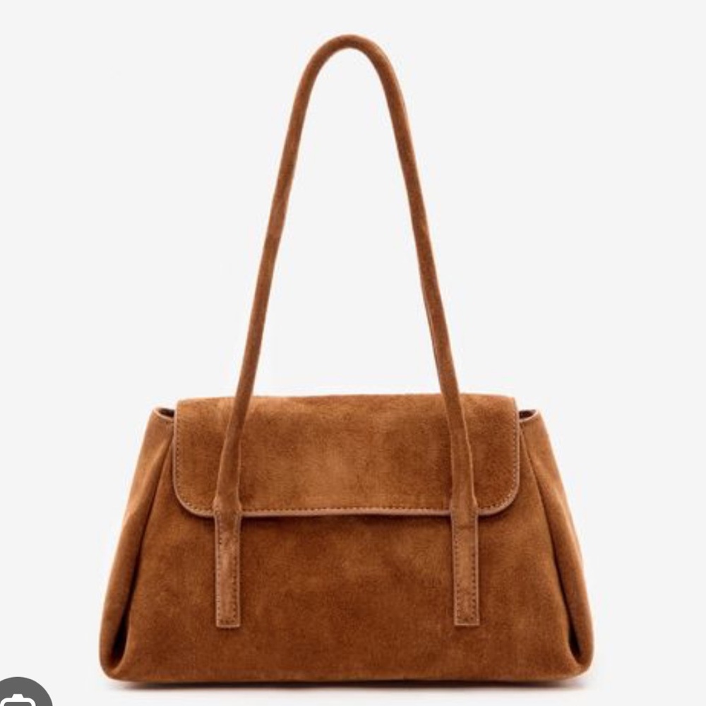 LIKE NEW REFORMATION Small Caterina Top Handle, Couro Suede